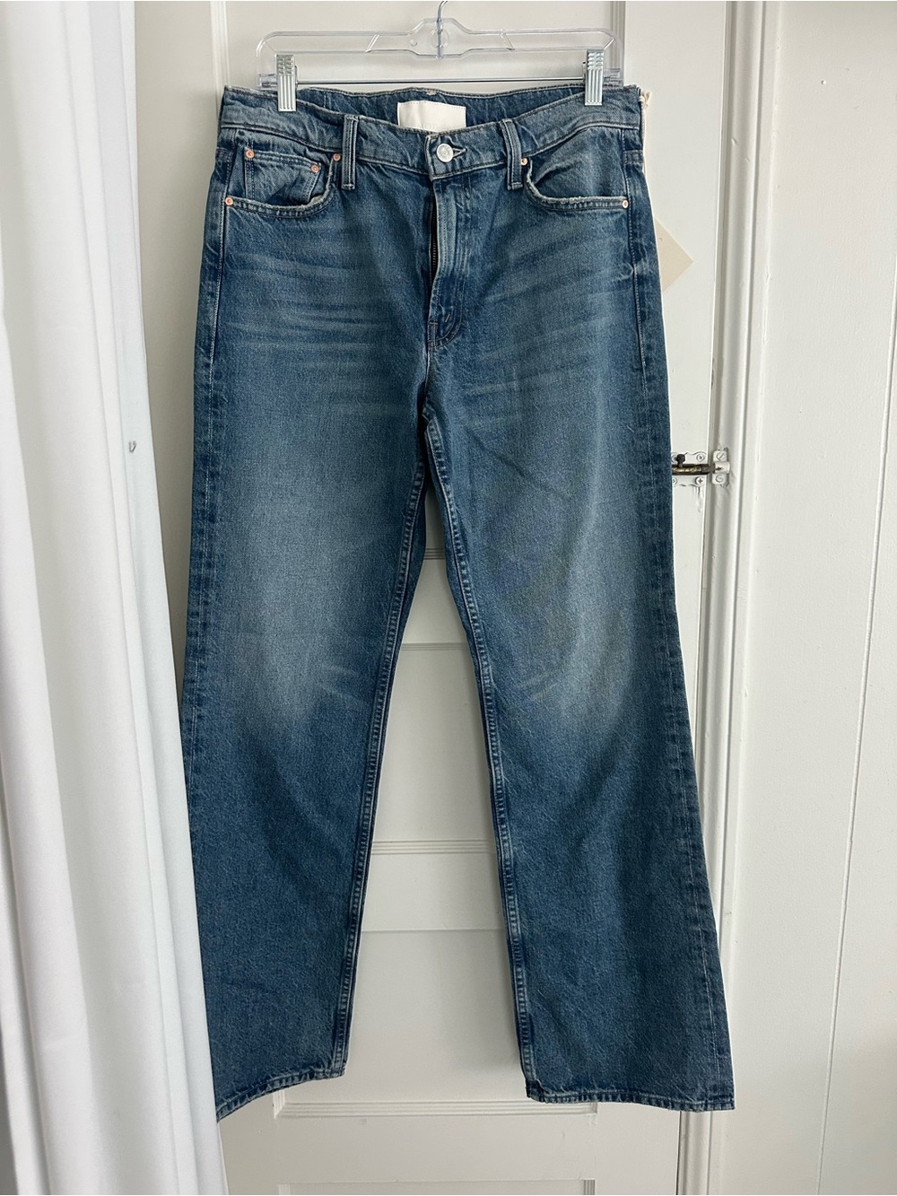 MOTHER Reifler Women's Straight Jeans in early blue